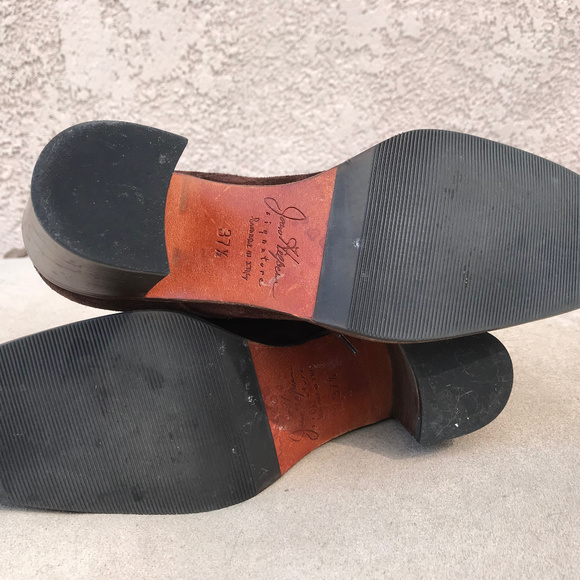 RARE: Vintage Joan Helpern suede stacked heels - Picture 6 of 8